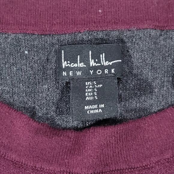 Nicole Miller‎ New York Burgundy Maroon Sweater Dress S NWT - Picture 5 of 9